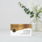 Klassiek onroerend goed ontwerp visitekaartje (Staand voorkant)