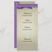  klassiek ontwerp | Amethist en zilver Menu (Voorkant / Achterkant)