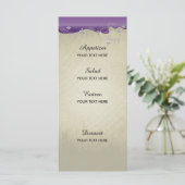  klassiek ontwerp | Amethist en zilver Menu (Staand voorkant)