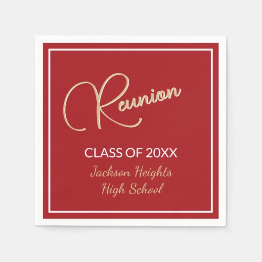 Klassiek ontwerp Class Reunion Servet (Voorkant)