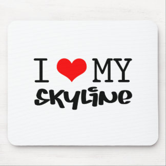 Klassiek ontwerp "I Love My Skyline" Muismat