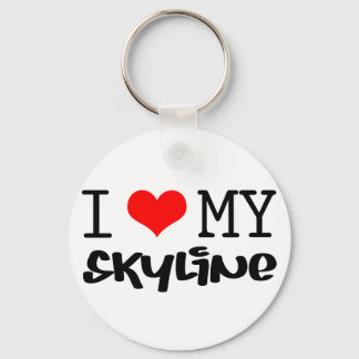 Klassiek ontwerp "I Love My Skyline" Sleutelhanger