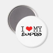 Klassiek ontwerp "I Love My Supra" Magneet (Voorkant / Achterkant)