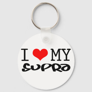Klassiek ontwerp "I Love My Supra" Sleutelhanger