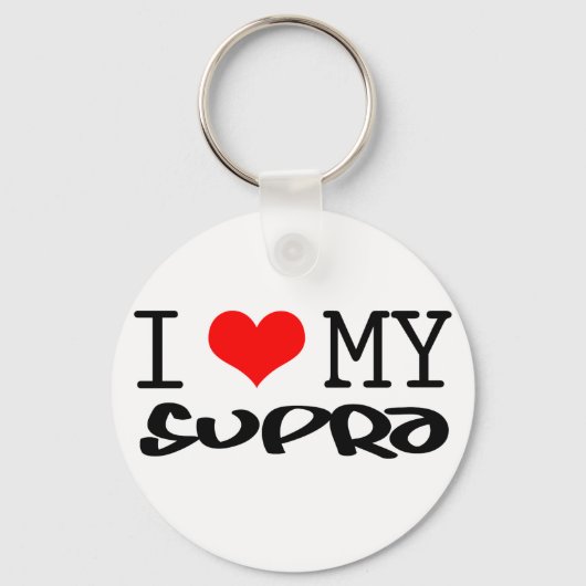 Klassiek ontwerp "I Love My Supra" Sleutelhanger (Voorkant)