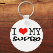 Klassiek ontwerp "I Love My Supra" Sleutelhanger (Voorkant)