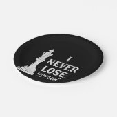 Klassiek ontwerp, ik verlies nooit. Ik woon ofwel Papieren Bordje (Gekanteld)