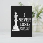 Klassiek ontwerp, ik verlies nooit. Ik woon ofwel RSVP Kaartje (Staand voorkant)