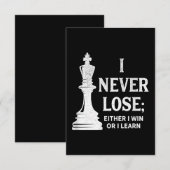 Klassiek ontwerp, ik verlies nooit. Ik woon ofwel RSVP Kaartje (Voorkant / Achterkant)