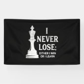 Klassiek ontwerp, ik verlies nooit. Ik woon ofwel Spandoek (Horizontaal)