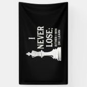 Klassiek ontwerp, ik verlies nooit. Ik woon ofwel Spandoek (Verticaal)