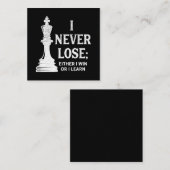 Klassiek ontwerp, ik verlies nooit. Ik woon ofwel Vierkante Visitekaartje (Voorkant / Achterkant)