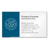 Klassiek ontwerp met Logo en contactgegevens - Bla Magnetisch Visitekaartje (Voorkant)