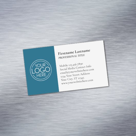 Klassiek ontwerp met Logo en contactgegevens - Bla Magnetisch Visitekaartje (Voorbeeld)