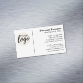 Klassiek ontwerp met Logo en contactgegevens Magnetisch Visitekaartje (Voorbeeld)