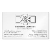 Klassiek ontwerp met Logo en contactgegevens Magnetisch Visitekaartje (Voorkant)