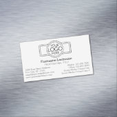Klassiek ontwerp met Logo en contactgegevens Magnetisch Visitekaartje (Voorbeeld)