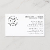 Klassiek ontwerp met Logo en contactgegevens Visitekaartje (Voorkant)