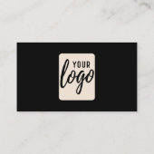 Klassiek ontwerp met Logo en contactgegevens - Zwa Visitekaartje (Achterkant)