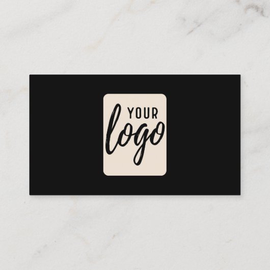 Klassiek ontwerp met Logo en contactgegevens - Zwa Visitekaartje (Achterkant)