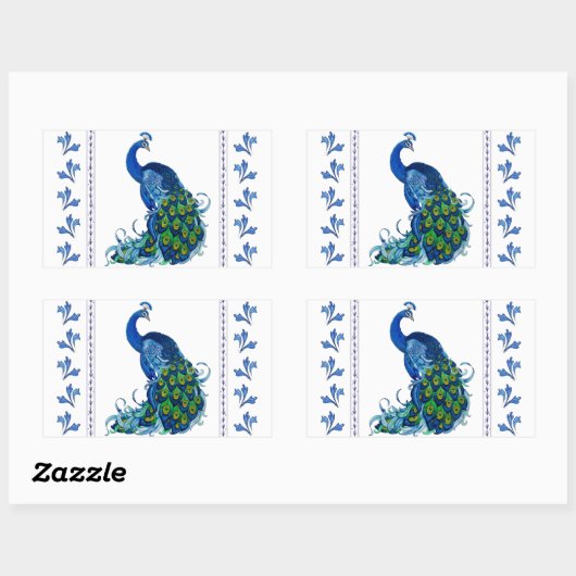 Klassiek ontwerp rechthoekige sticker (Vel)