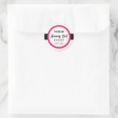 Klassiek ontwerp ronde sticker (Tas)