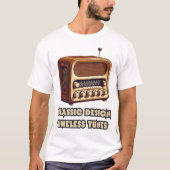 Klassiek ontwerp, tijdloze tunes. retro-radio t-shirt (Voorkant)