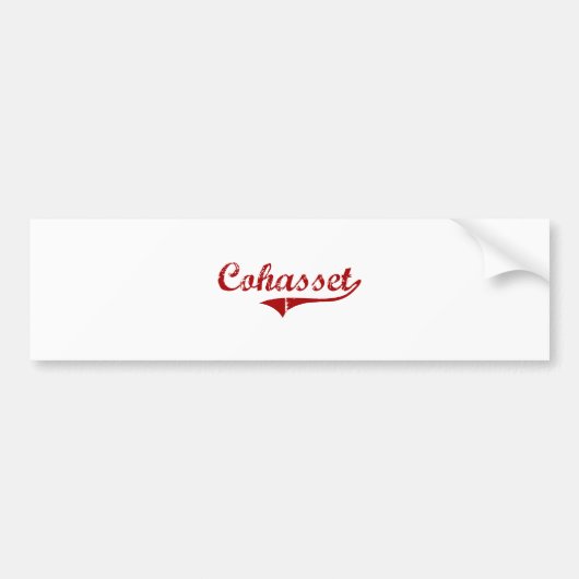 Klassiek ontwerp van Cohasset Massachusetts Bumpersticker (Voorkant)