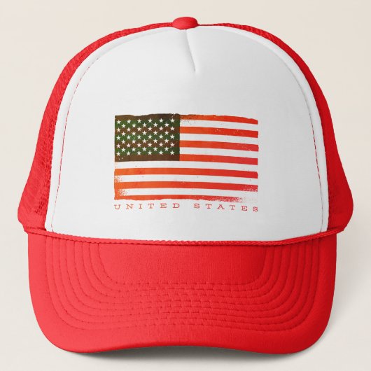 Klassiek ontwerp van de Amerikaanse vlag Trucker Pet (Voorkant)