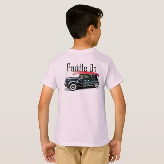 Klassiek ontwerp van de auto - Kinderen in T-shirt (Achterkant volledig)