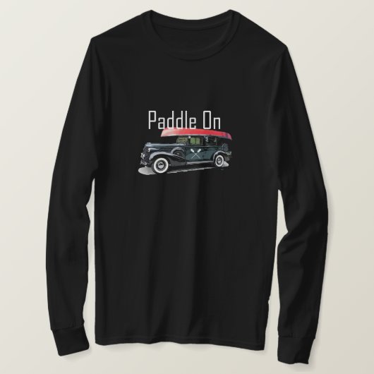 Klassiek ontwerp van de auto met peddel - Lange ba T-shirt (Design voorkant)