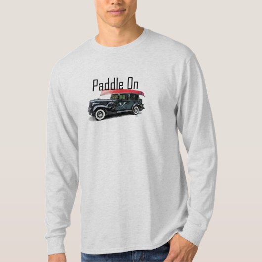 Klassiek ontwerp van de auto met peddel - Lange ba T-shirt (Voorkant)