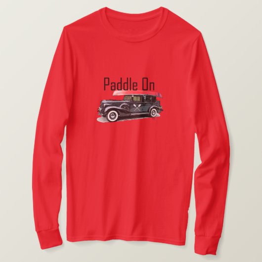Klassiek ontwerp van de auto met peddel - Lange ba T-shirt (Design voorkant)