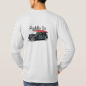 Klassiek ontwerp van de auto met peddel - Lange ba T-shirt (Achterkant)