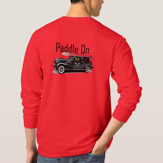 Klassiek ontwerp van de auto met peddel - Lange ba T-shirt (Achterkant)