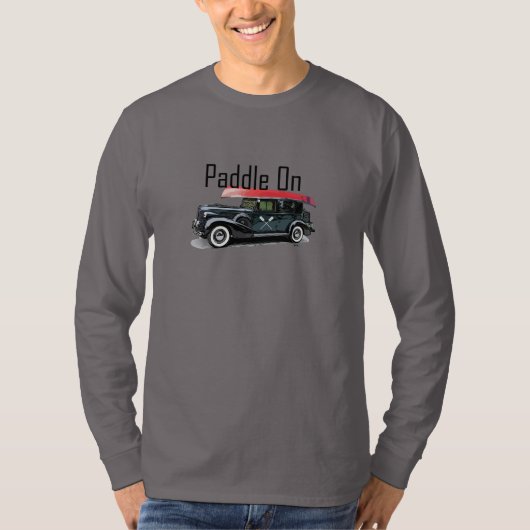 Klassiek ontwerp van de auto met peddel - Lange ba T-shirt (Voorkant)