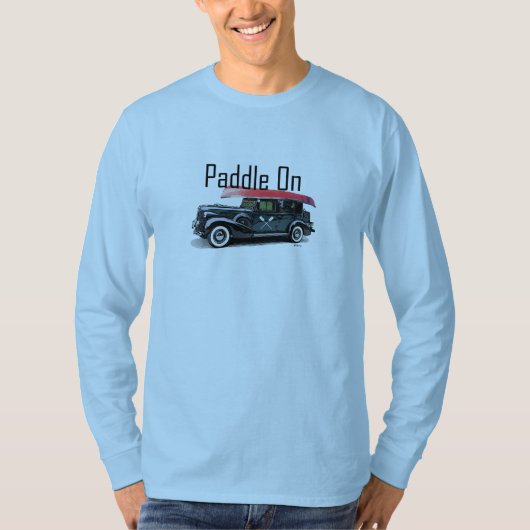 Klassiek ontwerp van de auto met peddel - Lange ba T-shirt (Voorkant)