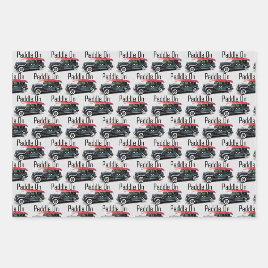 Klassiek ontwerp van de auto - Papier met onmiddel Inpakpapier Vel (Voorkant)