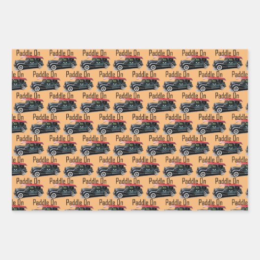 Klassiek ontwerp van de auto - Papier met onmiddel Inpakpapier Vel (Voorkant 2)