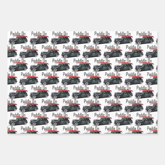 Klassiek ontwerp van de auto - Papier met onmiddel Inpakpapier Vel (Voorkant)