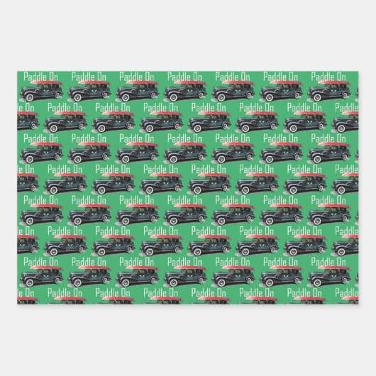 Klassiek ontwerp van de auto - Papier met onmiddel Inpakpapier Vel (Voorkant 3)