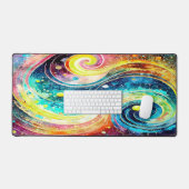 KLASSIEK ONTWERP VAN DE GEPERSONALISEERD WATERVERF BUREAUMAT (Keyboard & Muis)