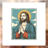 Klassiek ontwerp van een overhemd met biddende ver raamsticker (Vel 2)