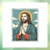 Klassiek ontwerp van een overhemd met biddende ver raamsticker (Vel 3)