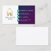 Klassiek ontwerp van Real Estate Agent Visitekaartje (Voorkant / Achterkant)