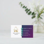 Klassiek ontwerp van Real Estate Agent Visitekaartje (Staand voorkant)