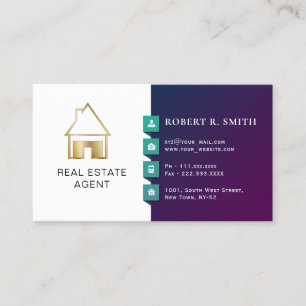 Klassiek ontwerp van Real Estate Agent Visitekaartje