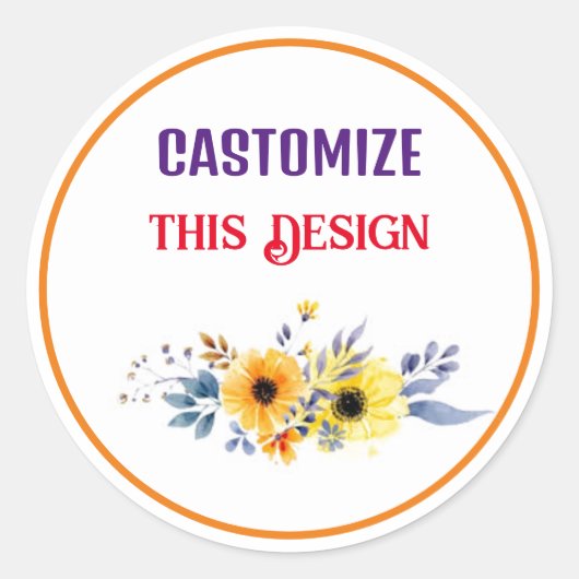 Klassiek ontwerp van ronde Sticker (Voorkant)