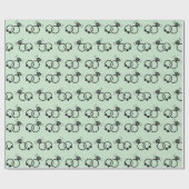 Klassiek ontwerp van trouwringen Lichtgroen naadlo Cadeaupapier (Vlak)