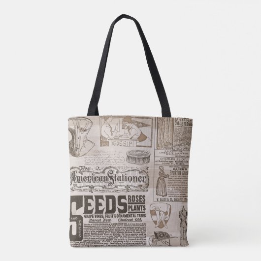 Klassiek ontwerp van zaadzak tote bag (Achterkant)